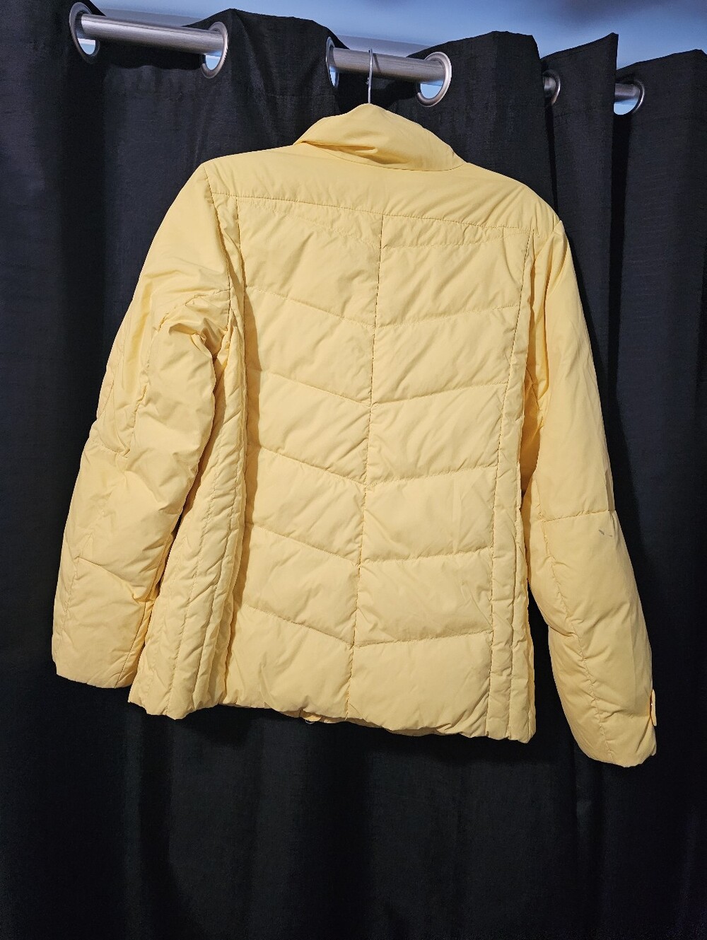 Lands' End Women's Bright Yellow Quilted Puffer Coat 10/12 - Picture 9 of 12